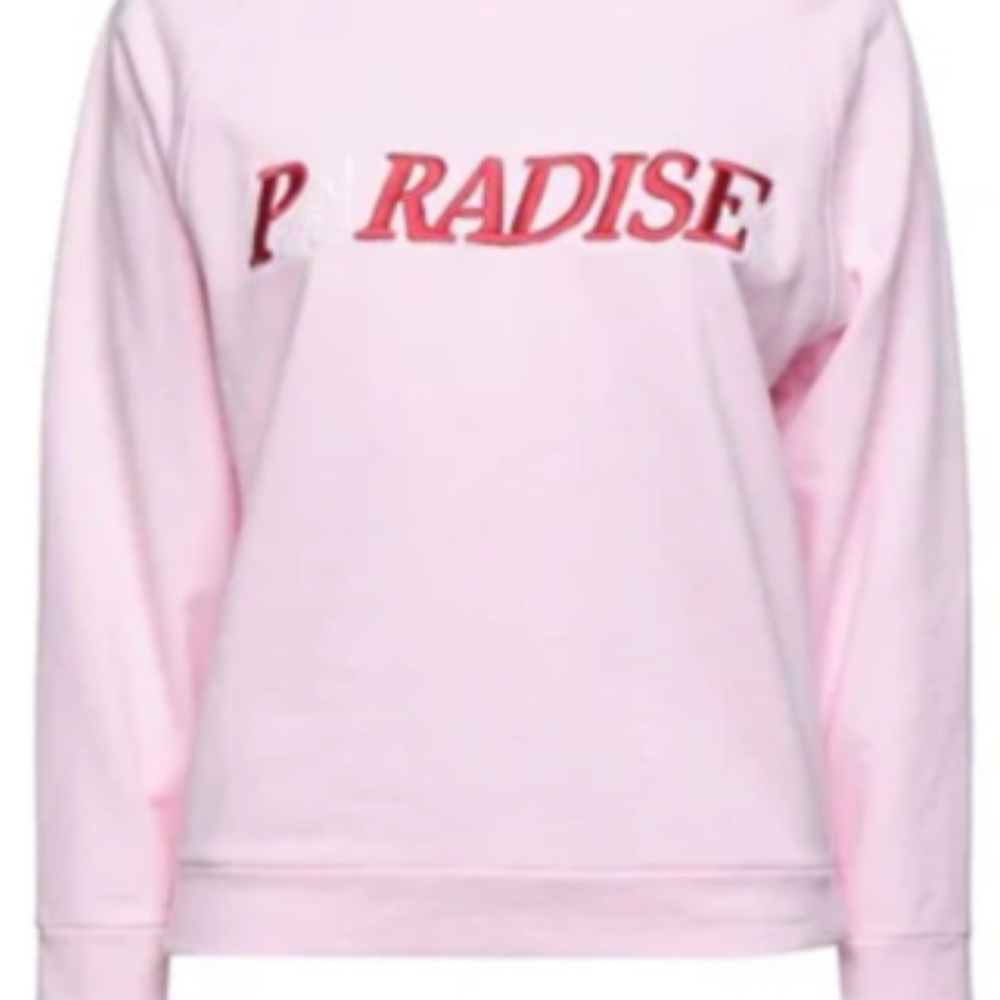 Maje Pink and Red Graphic Sweatshirt